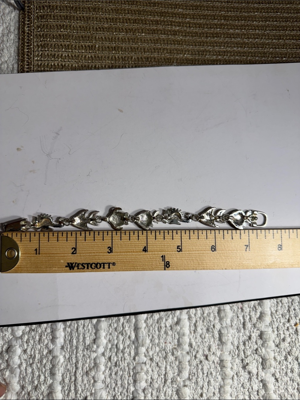 Vintage Enamel Sea Life Bracelet Fish Seahorse Turtle Coastal Beach Jewelry - Picture 8 of 8